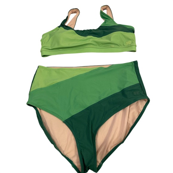 Albion Fit Other - Albion Fit Pipeline Scoop Bikini Top High Waisted Bottoms, NWT, bright, sporty